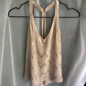 Sheer Golden Chevron Cami